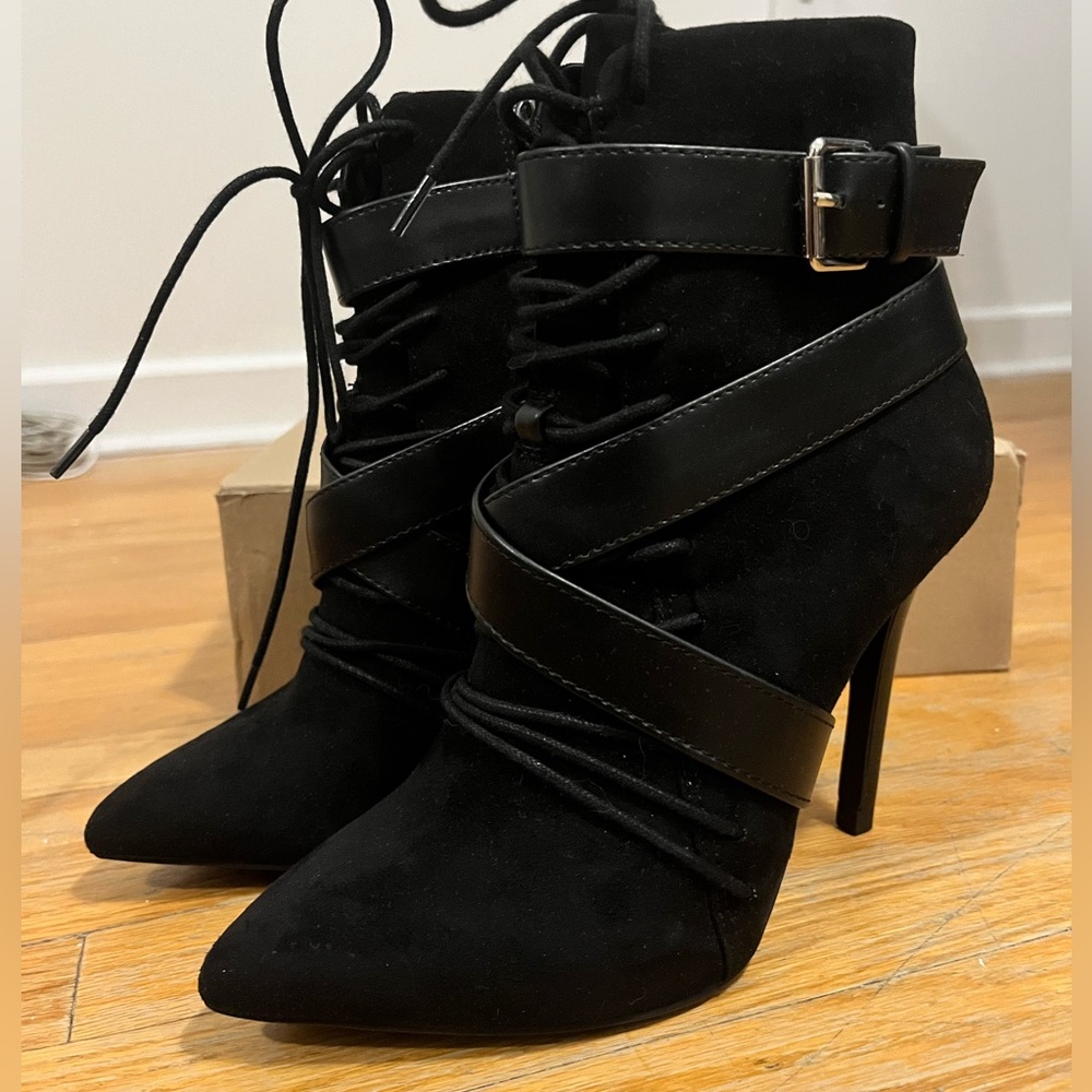 Zara heeled ankle boots